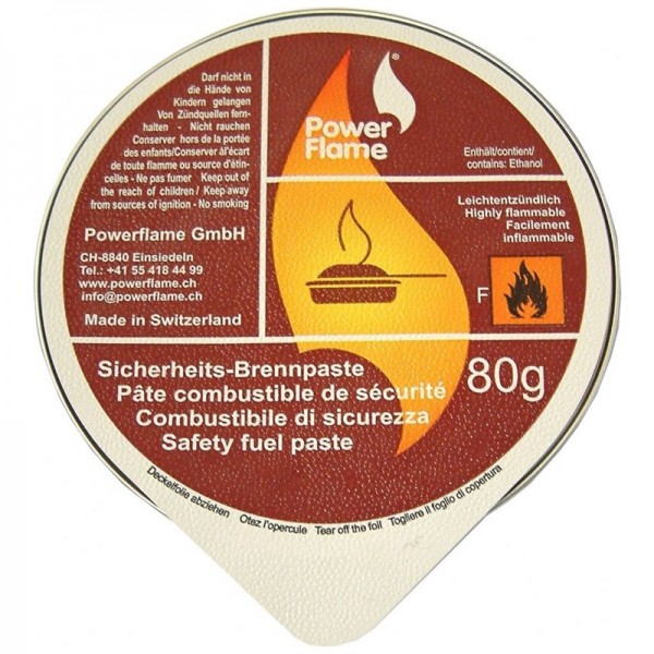 Brennpaste Powerflame Portion zu 80 Gramm