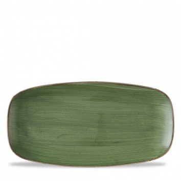 Teller flach eckig 29.8 x 15.3 cm, Sorrel Green