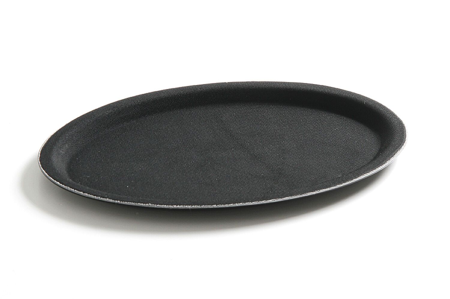 Serviertablett Oval 20x26.5 cm, schwarz Rutschfest