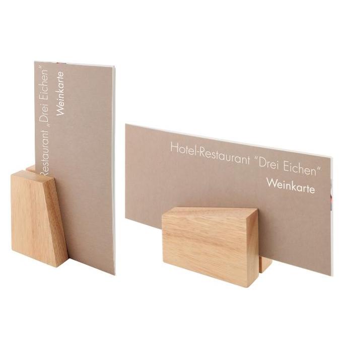 Kartenhalter 2-er Set Aus Holz, 8.5X6X4.5 cm
