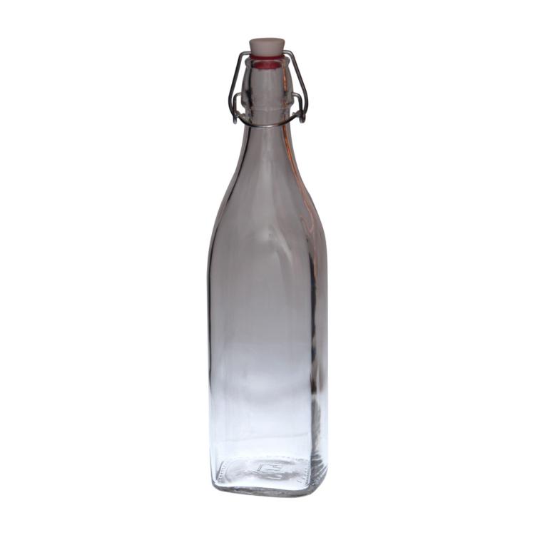 Glasflasche Swing Eckig 0.5 lt. 6.5X6.5 / H25.3 cm