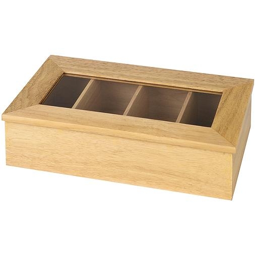 Teebox ohne Aufschrift 33.5 X 20 / H 9 cm, Holz
