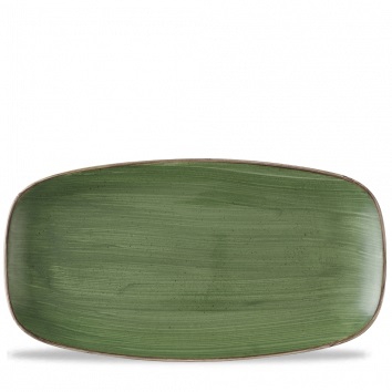 Teller flach eckig 35.5 x 18.9 cm, Sorrel Green