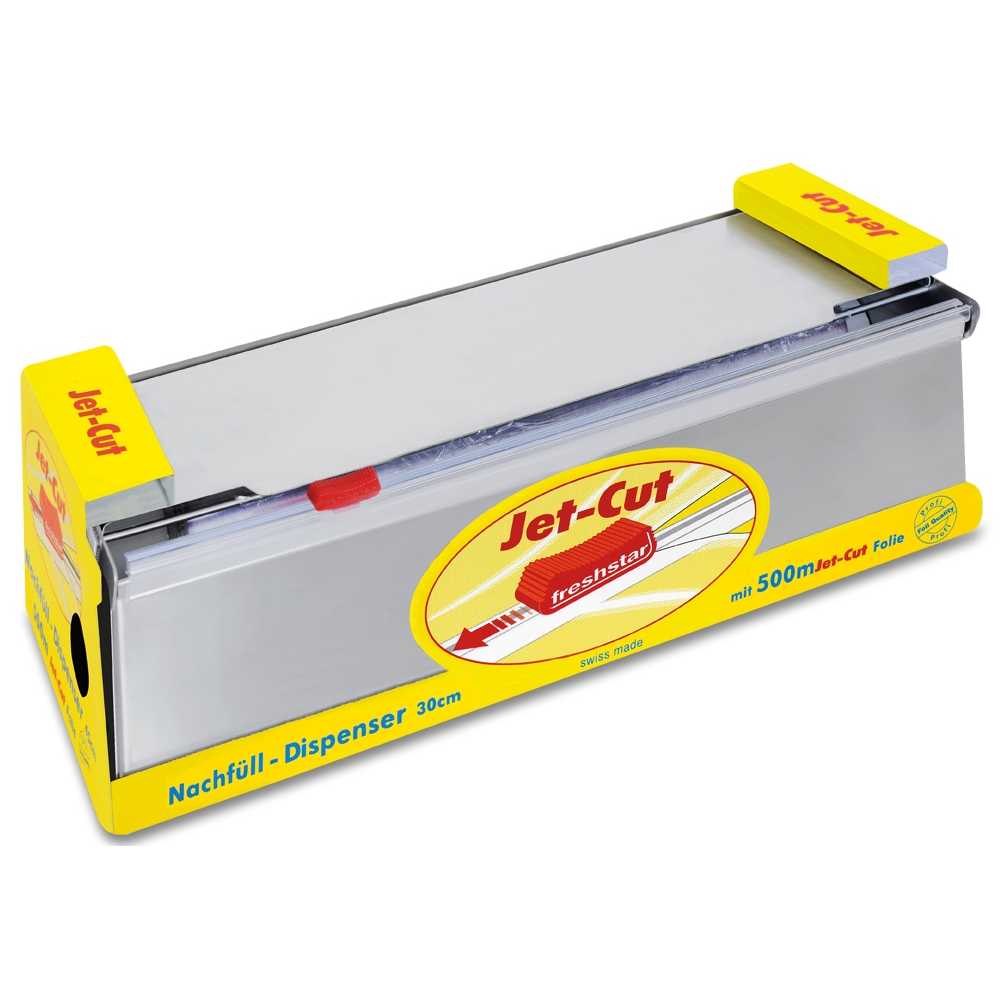 Dispenser Inox Jet-Cut Inkl. 1 Rolle Folie 30X500M