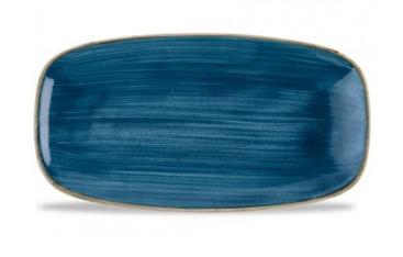 Teller flach eckig 35.5 X 18.9 cm, Java Blue