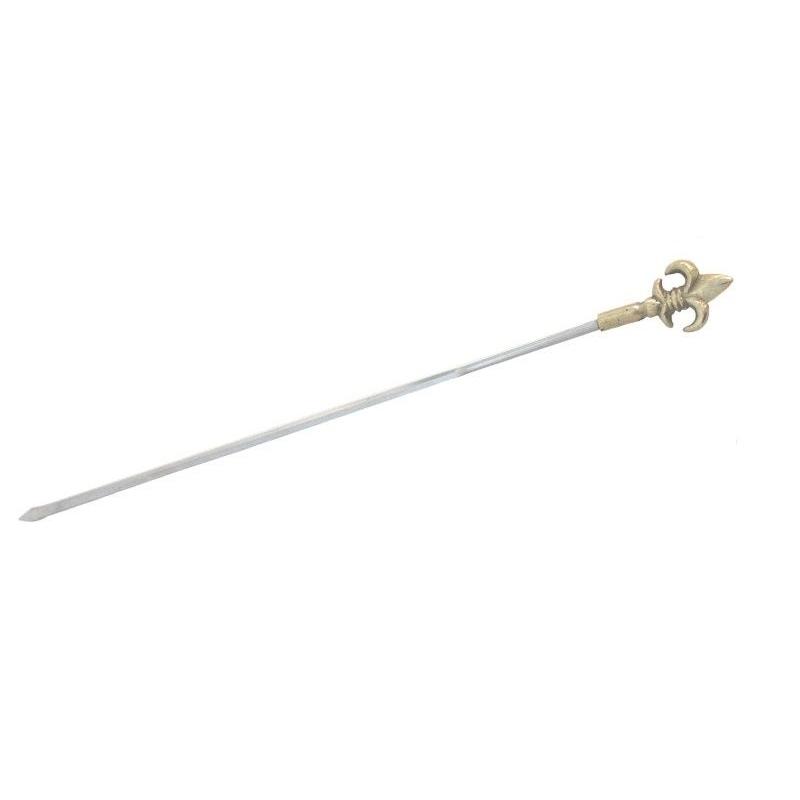 Grillspiess Lilie, 30.5 cm, CNS / Messing