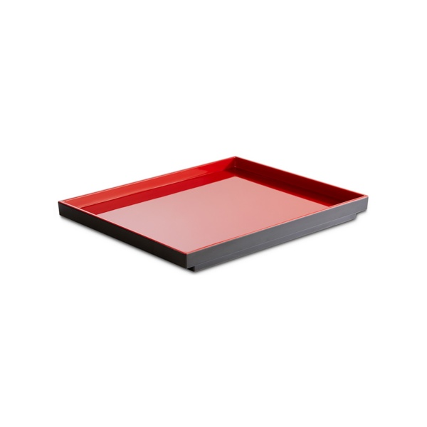 Tablett GN1/2 32.5X26.5cm / H3cm, Schwarz-Rot Asia