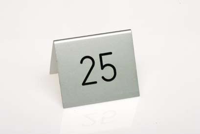 Tischnummer Alu, Silber 60X50X4 mm, Nummer #P