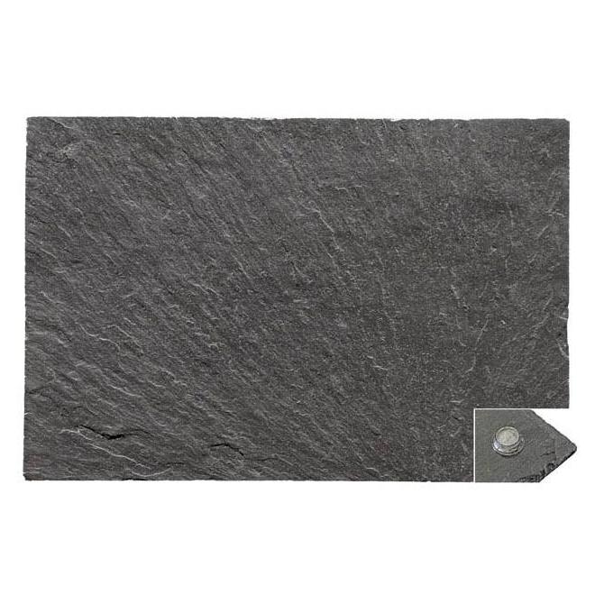 Schieferplatte Schwarz, 27X18 cm Mit Füsschen