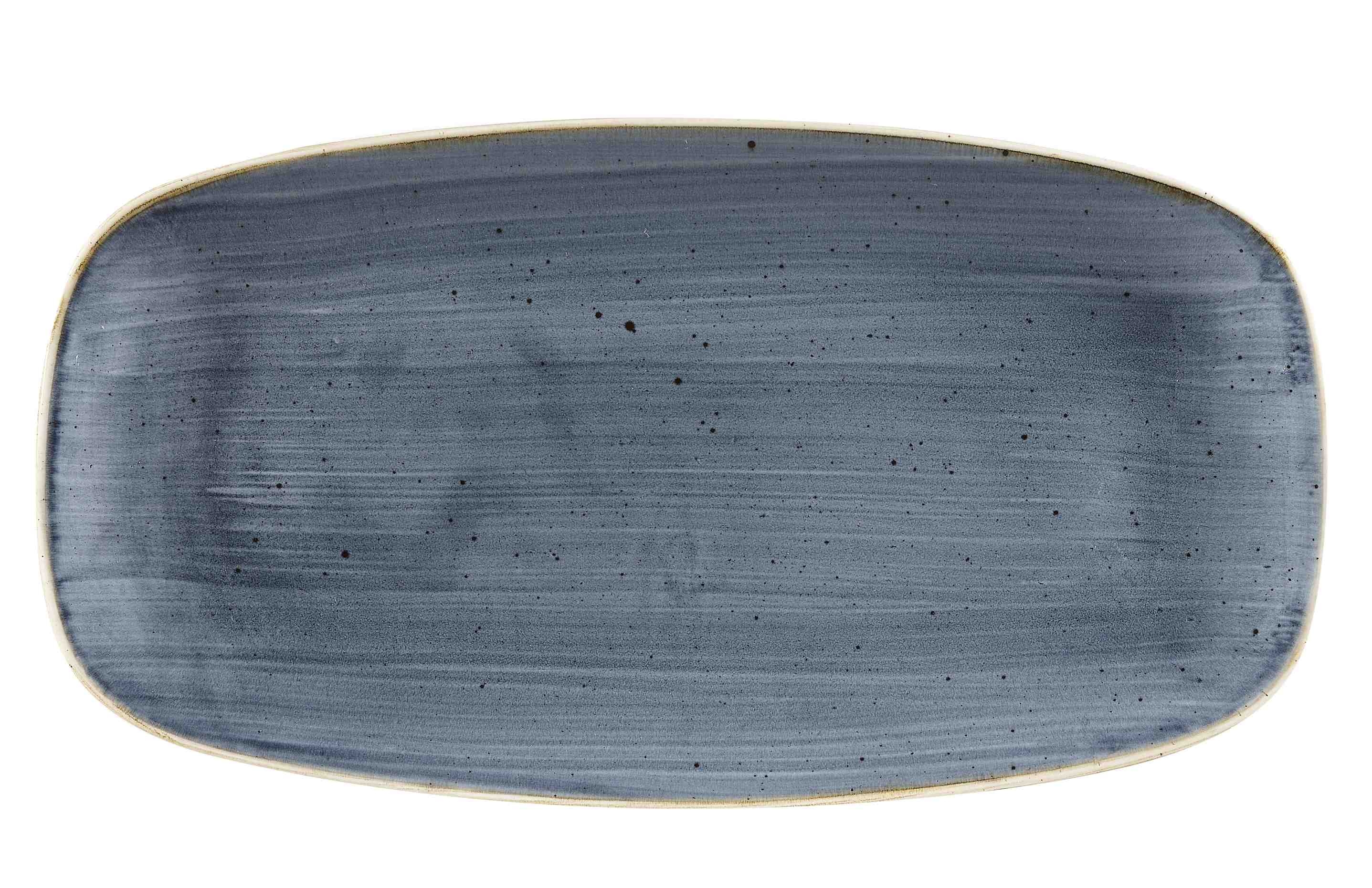 Teller flach eckig 35.5 X 18.9 cm, Blueberry